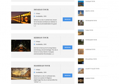 طراحی سایت آژانس گردشگری و تور به زبان انگلیسی